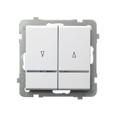SONATA Łącznik żaluzjowy z podświetleniem niebieskim z blokadą mechaniczną kolor biały mat ŁP-7RBS/m/75 OSPEL (ŁP-7RBS/m/75)