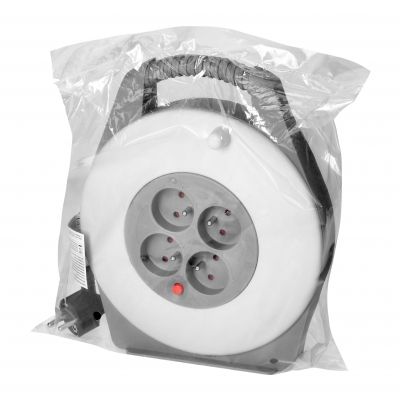 Przedłużacz bębnowy 4 gniazda z uziemieniem zwijany kabel PVC 900W 10m VIRONE ORNO (CR-2/G)