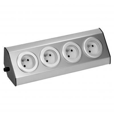 Gniazda meblowe, kuchenne montowane na rzepy 4x2P+Z INOX, FS-1 ORNO (FS-1)