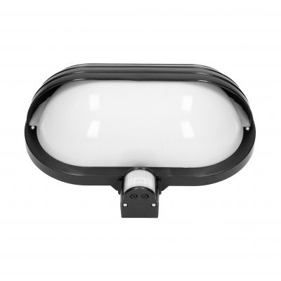 MUSAM, oprawa ogrodowa z czujnikiem ruchu 180st, 1x60W, E27, IP44, z przesłoną, plastik, czarna LF-1/B ORNO (LF-1/B)