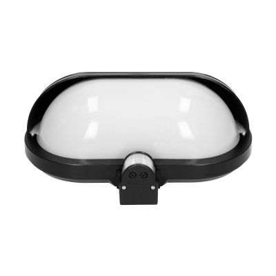 MUSAM, oprawa ogrodowa z czujnikiem ruchu 180st, 1x60W, E27, IP44, z przesłoną, plastik, czarna LF-1/B ORNO (LF-1/B)