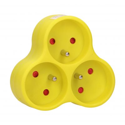 Rozgałęźnik 3x2P+Z, limonkowy OR-AE-13134/L ORNO (OR-AE-13134/L)