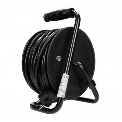 Przedłużacz bębnowy MINI, 4 gniazda 2P+Z (Schuko), metalowy stojak, polwinit H05VV-F 3x1.5mm2 - 15m OR-AE-13171(GS)/15M ORNO (OR-AE-13171(GS)/15M)