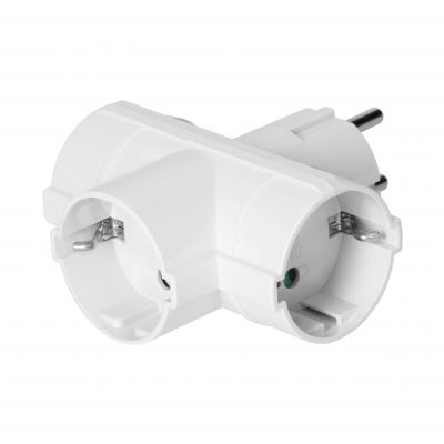 Rozgałęźnik 3x2P+Z (Schuko), biały OR-AE-13184(GS) ORNO (OR-AE-13184(GS))