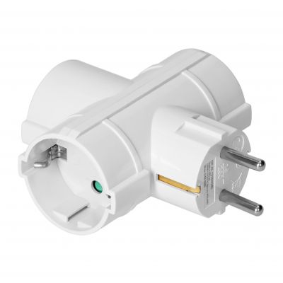 Rozgałęźnik 3x2P+Z (Schuko), biały OR-AE-13184(GS) ORNO (OR-AE-13184(GS))