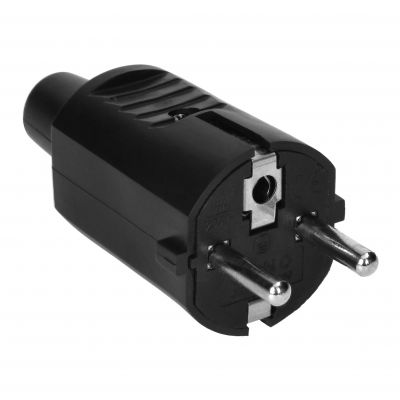 Wtyczka 2P+Z Uni-schuko, czarny OR-AE-13259 ORNO (OR-AE-13259)
