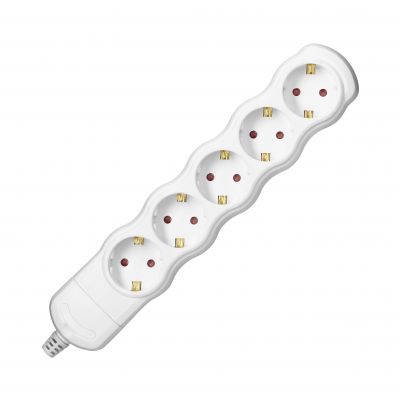 Rozgałęźnik wielogniazdowy 5x2P+Z, Schuko, biały OR-AE-13266(GS)/W ORNO (OR-AE-13266(GS)/W)