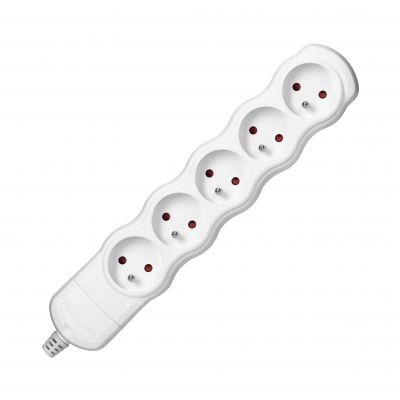Rozgałęźnik wielogniazdowy 5x2P+Z, biały OR-AE-13266/W ORNO (OR-AE-13266/W)