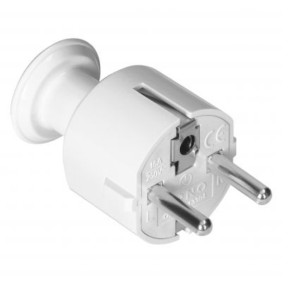 Wtyczka prosta Uni-Schuko 16A, 230V, biała (OR-AE-13304/W)