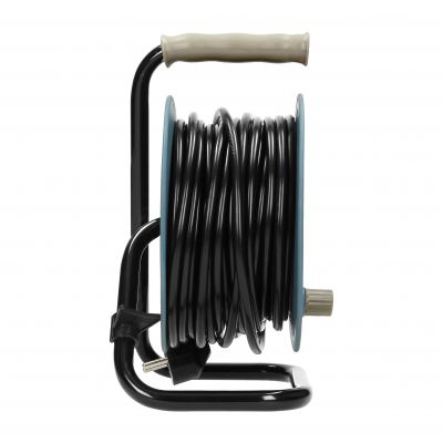 Przedłużacz bębnowy MINI, 4 gniazda 2P+Z (Schuko), metalowy stojak, polwinit H05VV-F 3x1mm2 , długość15m, szary OR-AE-1339/G(GS) ORNO (OR-AE-1339/G(GS))