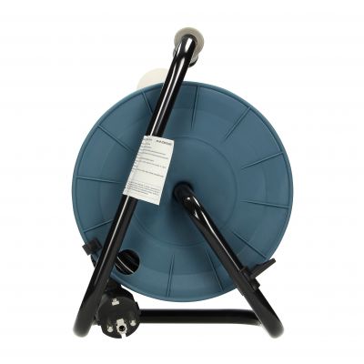 Przedłużacz bębnowy MINI, 4 gniazda 2P+Z (Schuko), metalowy stojak, polwinit H05VV-F 3x1mm2 , długość15m, szary OR-AE-1339/G(GS) ORNO (OR-AE-1339/G(GS))