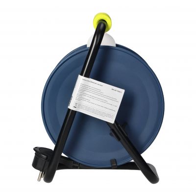 Przedłużacz bębnowy MINI, 4 gniazda 2P+Z, metalowy stojak, polwinit H05VV-F 3x1mm2 , długość 15m, limonkowy OR-AE-1339/L ORNO (OR-AE-1339/L)