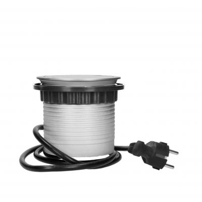 Gniazdo meblowe O10cm wysuwane z blatu z przewodem 1,5m, 4x2P+Z, wersja schuko OR-AE-1341(GS) ORNO (OR-AE-1341(GS))