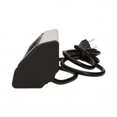 Gniazdo meblowe z ładowarką USB i przewodem 1,8m, 3x2P+Z, 2xUSB (typ A, 2,1A) OR-AE-1360 ORNO (OR-AE-1360)