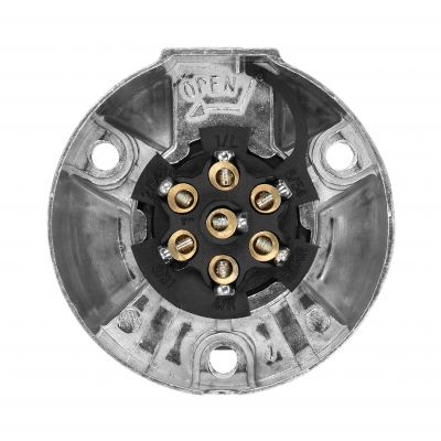 Gniazdo przyczepy, aluminiowe 7 pinów, 12/24V OR-AE-1387 ORNO (OR-AE-1387)