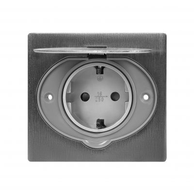 Hermetyczne gniazdo elektryczne, IP44 stal nierdzewna, wersja Schuko OR-AE-1397(GS) ORNO (OR-AE-1397(GS))