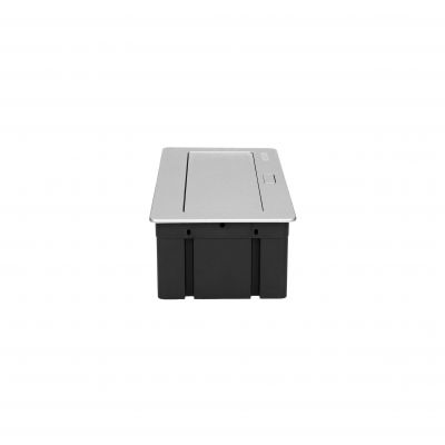 NOEN Kaseta meblowa wpuszczana w blat ze zintegrowaną ramką PCV na gniazda modułowe 3 x 45x45mm lub OR-GM-9010/G ORNO (OR-GM-9010/G)