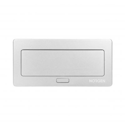 NOEN Kaseta meblowa wpuszczana w blat ze zintegrowaną ramką PCV na gniazda modułowe 3 x 45x45mm lub OR-GM-9010/G ORNO (OR-GM-9010/G)