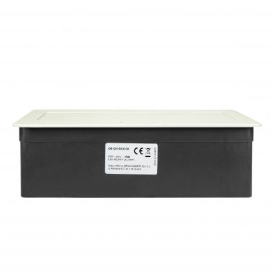 NOEN Kaseta meblowa wpuszczana w blat ze zintegrowaną ramką PCV na gniazda modułowe 3 x 45x45mm lub OR-GM-9010/W ORNO (OR-GM-9010/W)