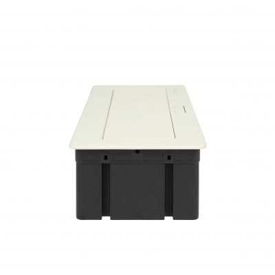 NOEN Kaseta meblowa wpuszczana w blat ze zintegrowaną ramką PCV na gniazda modułowe 3 x 45x45mm lub OR-GM-9010/W ORNO (OR-GM-9010/W)