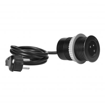 Gniazdo meblowe O6cm wpuszane w blat z ładowarką USB z gniazdem typu C i przejściówką USB C-A oraz z OR-GM-9018 ORNO (OR-GM-9018)