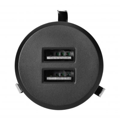 Ładowarka 2xUSB (typ A, 3,4A) wpuszczana w blat, czarna OR-GM-9019/B ORNO (OR-GM-9019/B)
