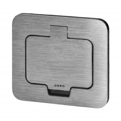 Hermetyczne gniazdo elektryczne IP55 kąt otwarcia 110st. szczotkowane aluminium ORNO (OR-GM-9031)