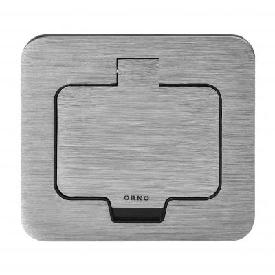 Hermetyczne gniazdo elektryczne IP55 kąt otwarcia 110st. szczotkowane aluminium ORNO (OR-GM-9031)