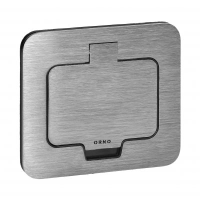 Hermetyczne gniazdo elektryczne IP55 kąt otwarcia 110st. szczotkowane aluminium ORNO (OR-GM-9031)