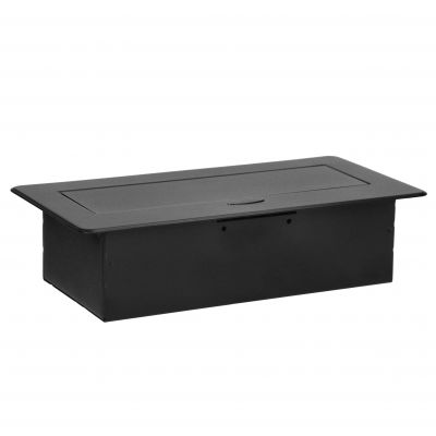 Gniazdo meblowe wpuszczane w blat z płaskim frezowanym rantem i ładowarką USB 2x2P+Z 2xUSB typ A+C ORNO (OR-GM-9034/B)