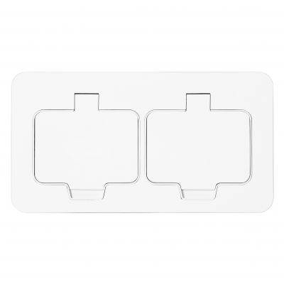 Hermetyczne gniazdo elektryczne podwójne prostokątne IP55 2x2P+Z(French) białe ORNO (OR-GM-9047/W)