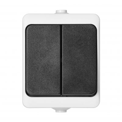 Łącznik świecznikowy AQUATIC MINI IP54, 10A, 230V AC, biało-czarny OR-OE-7301/WB ORNO (OR-OE-7301/WB)