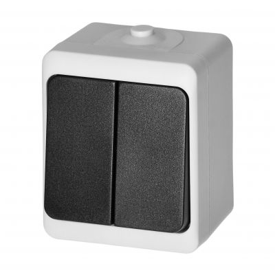 Łącznik świecznikowy AQUATIC MINI IP54, 10A, 230V AC, biało-czarny OR-OE-7301/WB ORNO (OR-OE-7301/WB)