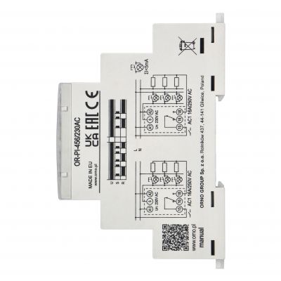 Przekaźnik instalacyjny bistabilny 230 VAC , 16A OR-PI-456/230AC ORNO (OR-PI-456/230AC)