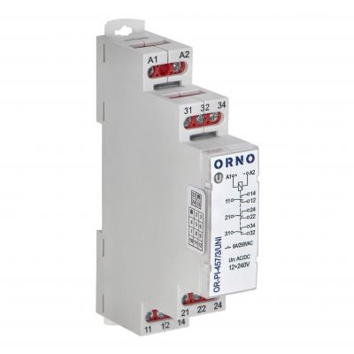 Przekaźnik instalacyjny 3P 8A ,12-230 VUC OR-PI-457/3/UNI ORNO (OR-PI-457/3/UNI)