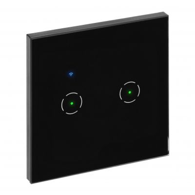 Włącznik podtynkowy podwójny Wi-Fi Tuya Smart Home czarny ORNO (OR-SH-17201/B)
