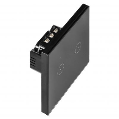 Włącznik podtynkowy podwójny Wi-Fi Tuya Smart Home czarny ORNO (OR-SH-17201/B)
