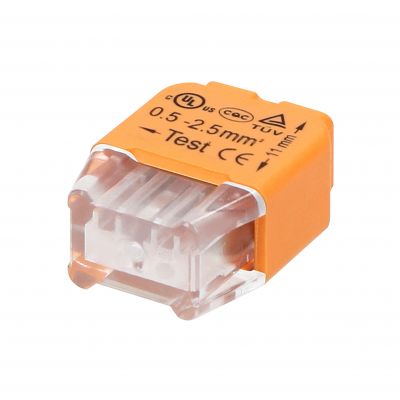 Złączka instalacyjna wciskana 2-przewodowa; Na drut 0,75-2,5mm2; IEC 300V/24A; 100 szt. OR-SZ-8004/2/100 ORNO (OR-SZ-8004/2/100)