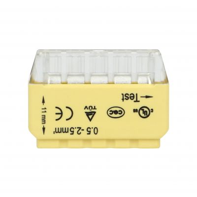 Złączka instalacyjna wciskana 5-przewodowa;Na drut 0,75-2,5mm2; IEC 300V/24A 50 szt. OR-SZ-8004/5/50 ORNO (OR-SZ-8004/5/50)