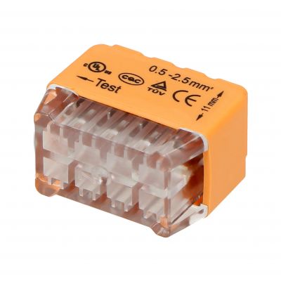 Złączka instalacyjna wciskana 8-przewodowa; Dwurzędowa; Na drut 0,75-2,5mm2; IEC 300V/24A; 10 szt. OR-SZ-8004/8/10 ORNO (OR-SZ-8004/8/10)
