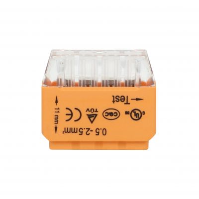 Złączka instalacyjna wciskana 8-przewodowa; Dwurzędowa; Na drut 0,75-2,5mm2; IEC 300V/24A 50 szt. OR-SZ-8004/8/50 ORNO (OR-SZ-8004/8/50)