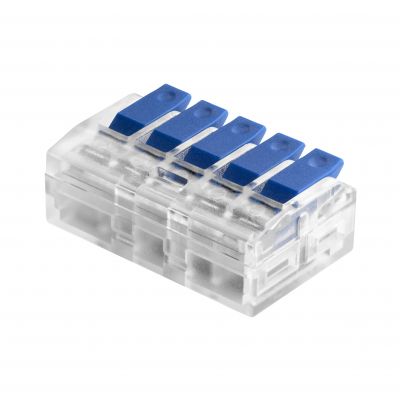 Złączka instalacyjna zaciskowa 5-przewodowa; na dowolny przewód 0,2-4mm2; IEC 450V/32A 50 szt. OR-SZ-8017/5/50 ORNO (OR-SZ-8017/5/50)