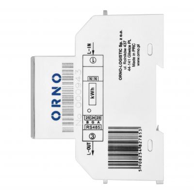 1-fazowy licznik energii elektrycznej, dwukierunkowy, wielotaryfowy, 100A, port RS-485, MID, 1 moduł OR-WE-526 ORNO (OR-WE-526)