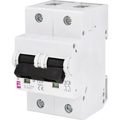 Wyłącznik nadprądowy ETIMAT 10 2P B125A 002123733 ETI (002123733)