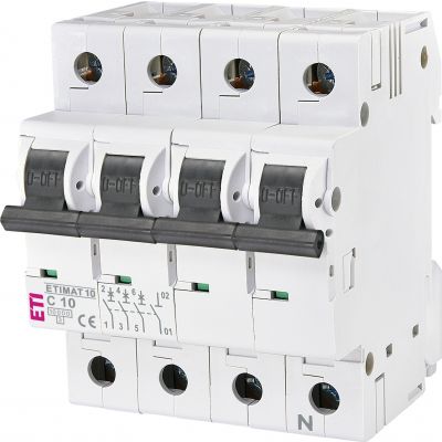 Wyłącznik nadprądowy ETIMAT 10 3P+N C10A 002136714 ETI (002136714)