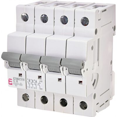 Wyłącznik nadprądowy ETIMAT P10 3P+N C6A 270641105 ETI (270641105)
