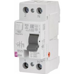 Wyłącznik różnicowoprądowy EFI-P2 A 63/0.3 1P+N  63A 300mA Typ A 002061133 ETI (002061133)