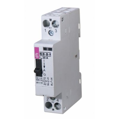 Stycznik modułowy ze sterowaniem ręcznym 20A 1Z 1M 1P  R 20-10-R-230V AC 002464032 ETI (002464032)