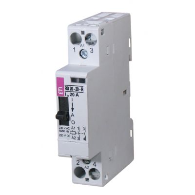 Stycznik modułowy ze sterowaniem ręcznym 20A 1Z 1M 1P  R 20-10-R-230V AC 002464032 ETI (002464032)