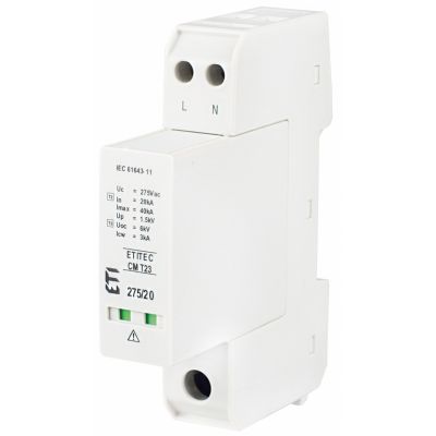 Ogranicznik przepięć T2+T3 (C+D) ETITEC CM T23 275/20 2+0   002440650 ETI (002440650)